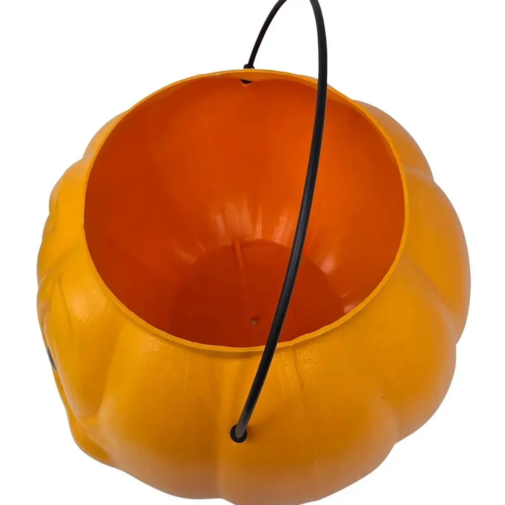 Vintage General Foam Jack O Lantern Candy Bucket 1980s USA Halloween Pail